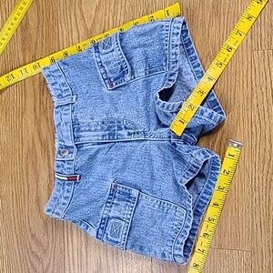 TOMMY HILFIGER VINTAGE 6x2 STRECH WAIST BAND FADED BABY TODDLER DENIM SHORTS